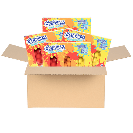 Goblies Throwable Paintball Three Color Assortment Red/Orange/Yellow  BULK PACK (4 units, 480 paintballs)
