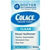 Colace Docusate Sodium Clear Stool Softener, Soft Gels, 50 Mg, 28 ct