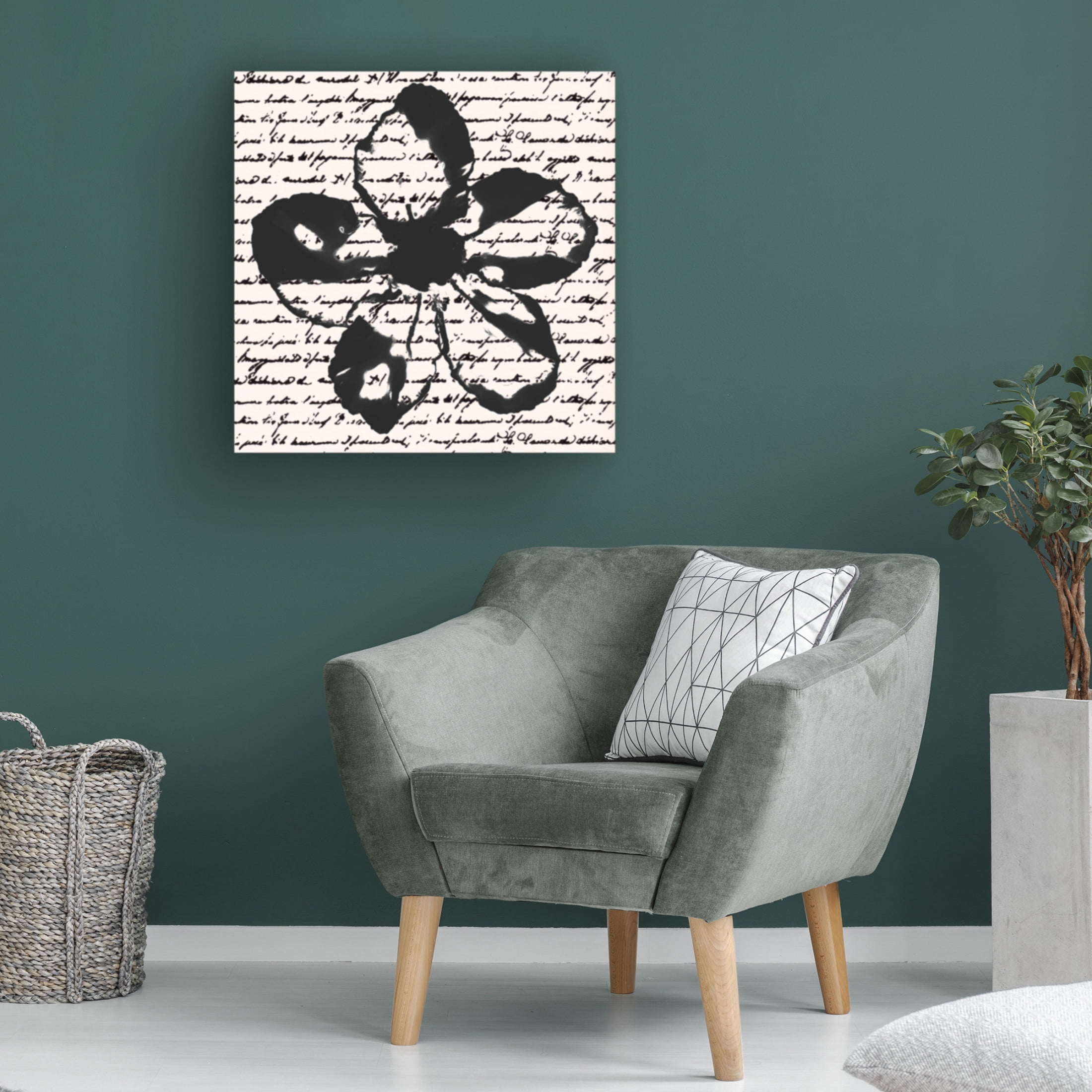 Trademark Fine Art Alonzo Saunders  Inky Floral I Canvas Wall Art