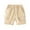 Khaki, variant on Kids Baby Toddler Boys Shorts Summer Solid Color Cotton Shorts Elastic Shortie Shorts Casual Jogger Shorts Pants,Size 1-8Years