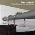 thumbnail image 5 of 2 Lb. Depot Shower Curtain Ring - Set of 12 Easy Glide Rollers with Oil Rubbed Bronze Finish - Stainless Steel Shower Hooks for Straight and Curved Rods - Decorative and Durable for Any Bathroom, 5 of 7