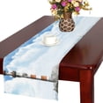 thumbnail image 2 of BSDHOME Chemin de Table Ciel Bleu et Nuages Blancs Phare Marin Coton Lin 14x72 Pouces, 2 of 4