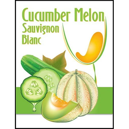 Gewurztraminer Sauvignon Blanc Wine - Cucumber Melon Sauvignon Blanc Wine Labels 30/pack