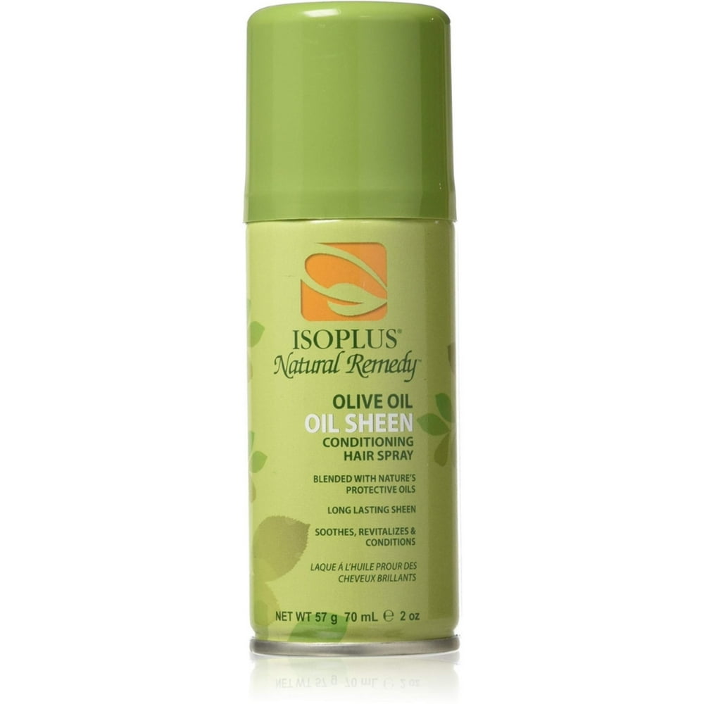 JM Products Isoplus Natural Remedy Oil Sheen Conditioning Hair Spray, 2 oz