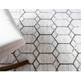 thumbnail image 6 of Rugs.com Lattice Trellis Collection Rug – 8 Ft Round White Low-Pile Rug Perfect For Kitchens, Dining Rooms, 6 of 9