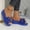 Blue, variant on Fnooota Women's Wedge Sandals, Slip On PU Open Toe Non-slip Summer Shoes White Size 8.5