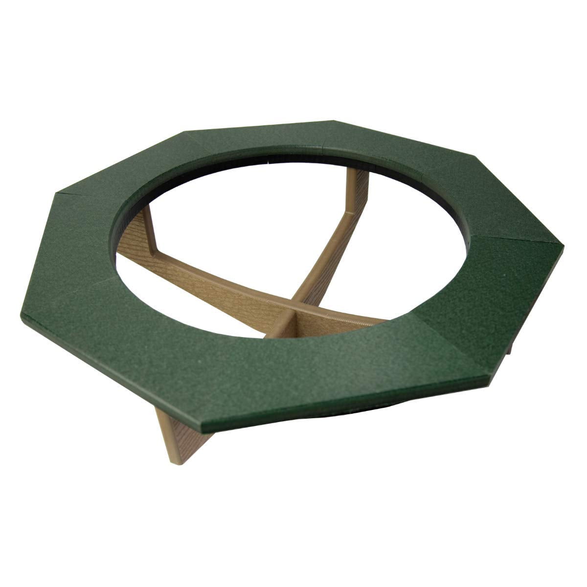 JCs Wildlife Poly Lumber Tan Pedestal Garden Bird Bath (Green)