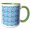 Green/White, variant on 3drose, Colorful Geometric Pattern Background - Abstract Vector Illustration, 11oz Two-tone Yellow Mug