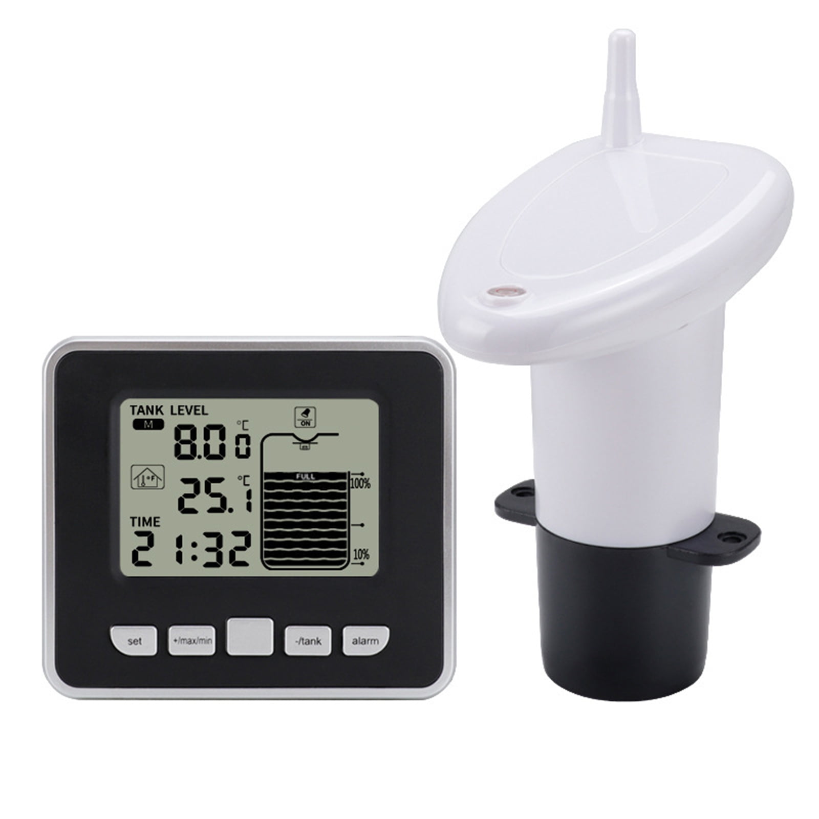 Ultrasonic Electronic Water Tank Level Gauge Multifunctional Indoor