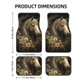 thumbnail image 2 of Gaeub Palatial Gold Pattern Horse Print 4 Pieces Car Floor Mats Car,Universal Car Carpet Mats,Fit for SUV, Vans, Sedans,Trucks, 2 of 6