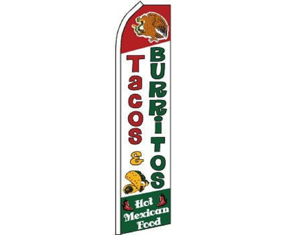 Tacos Windless Swooper Flag Concessions Food RED - Foto 10