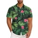 thumbnail image 1 of Mens Casual de Manga Corta Botón Abajo Camisas Gira Cuello Impresión, Camisa de Verano de Poliéster de Moda, 1 of 6