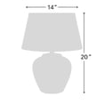 thumbnail image 2 of Lámpara de Mesa Nourison Home 20 con Base de Cerámica Negra para Dormitorio, 2 of 7