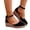 Black, variant on Closed Toe Platform Sandals for Women Buckle Ankle Strap Espadrilles Heels Casual Comfortable Wedge Dress Shoes Brown Size 7