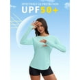 thumbnail image 4 of Rash Guard for Women Long Sleeve Swim Shirt Pocket Thumb Hole Sun Shirt Swimsuit Swim Top, 4 of 8
