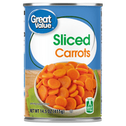 Great Value Sliced Carrots, Canned Carrots, 14.5 oz Can