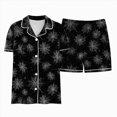 thumbnail image 6 of TOWED22 Halloween Pjs Girl Fall Button Up 2 Piece Pajama Sets Cute Lounge Short Sleeve Pajamas With Shorts,6-7 Y, 6 of 6
