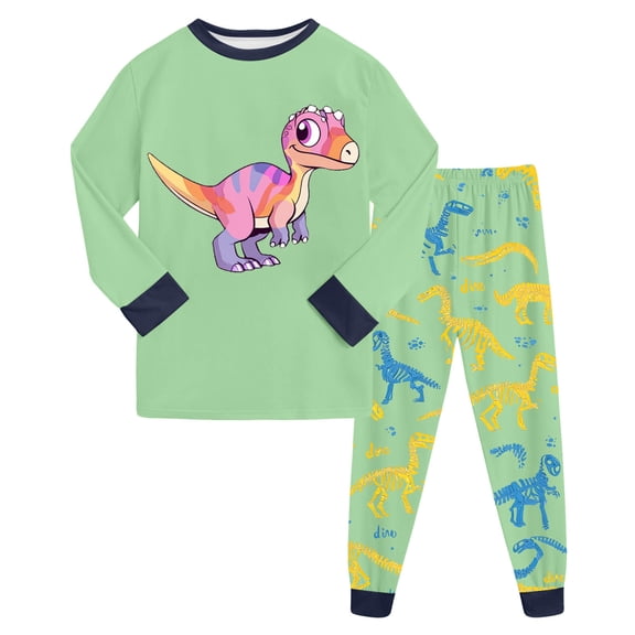 Hessimy Toddler Boys Girls Spring 2Pcs Long Sleeve Sweatshirt Tops Soft Casual Pants Sweatsuit, Spring Casual Sweat,6-24M/2-12T(Light Green,5-6 Years)