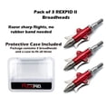 thumbnail image 5 of Rexpid Broadhead - REXPID II - 2 Locked & Loaded Blades - Opens On Impact - Powerful Penetrating Force - 1½˝ Cutting Diameter - 0.028" Blade Thickness - 100 Grain - 3 Pack, 5 of 9