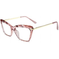 FEISEDY Crystal Cat Eye Glasses Frame Blue Light Blocking Computer Eyewear B2500