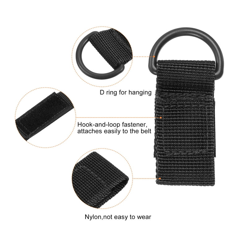 Belt Keeper Key Chain, 4Pcs D Type Nylon Webbing Strap Key Chain Hook,  Black - Yahoo Shopping