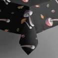 thumbnail image 5 of Colorful Mushroom Leaf Black Pattern Square Tablecloth,Waterproof Square Table Cover,Wipeable Spillproof Washable Table Cover for Home Kitchen Party Decor 60"x60"(152x152cm), 5 of 6