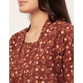 thumbnail image 5 of Moomaya Sleepwear, 3 Pcs Cotton Loungewear Set, Printed Top Pajama & Shrug Night Suit Set, 5 of 9