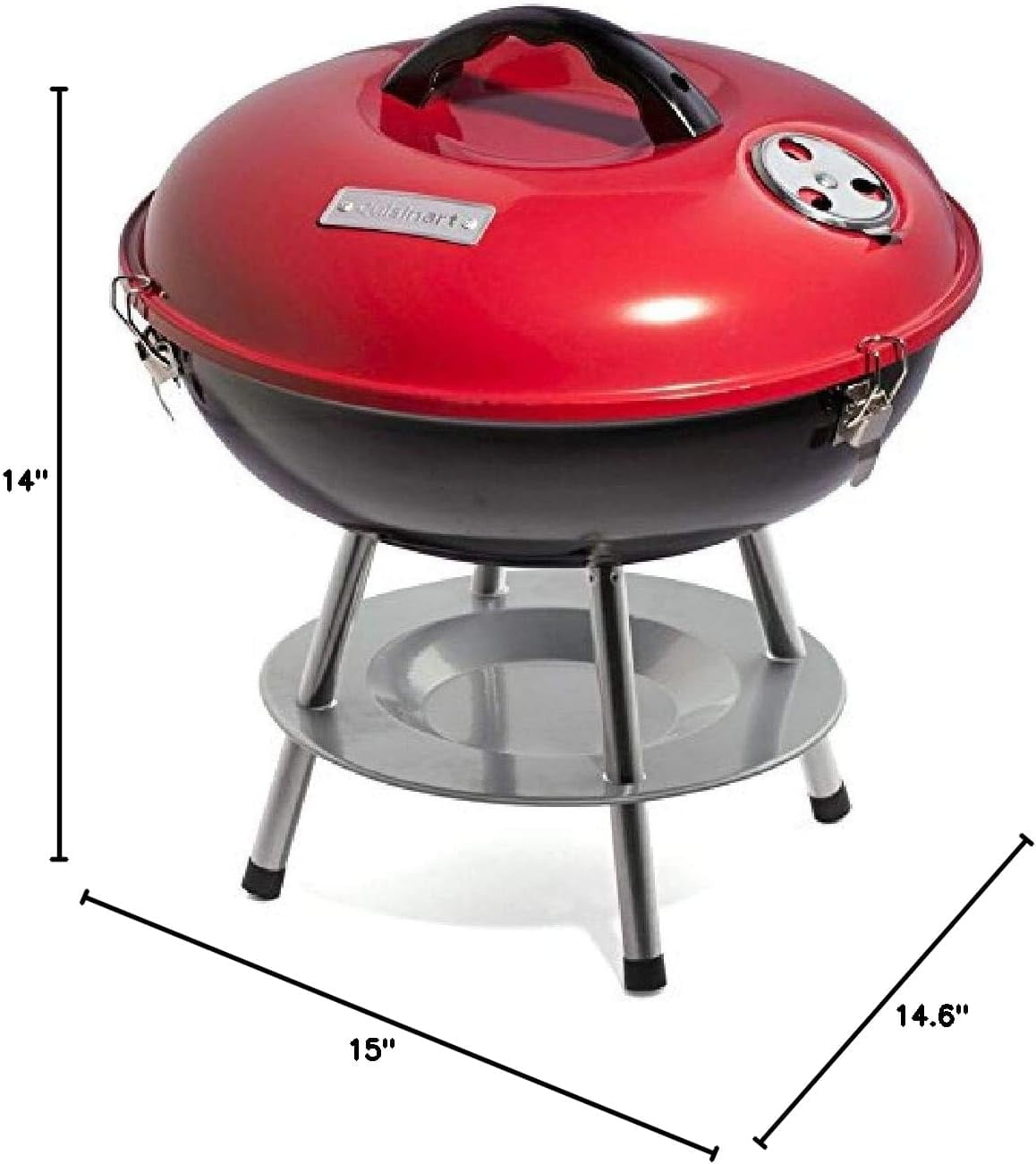 Cuisinart 14 Inch Charcoal Tabletop Kettle Grill, Portable