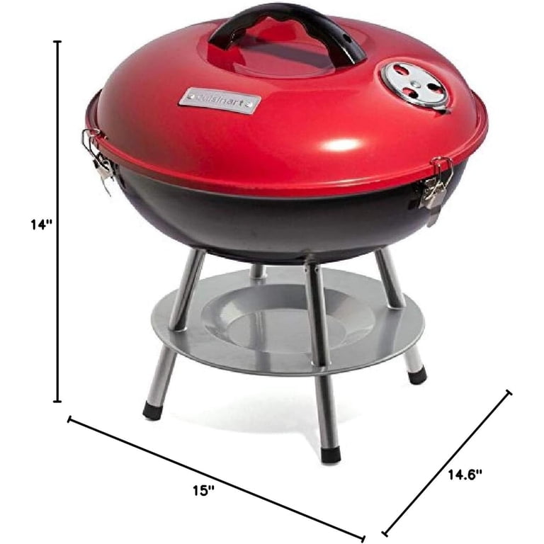 Cuisinart 14 Inch Charcoal Tabletop Kettle Grill, Portable