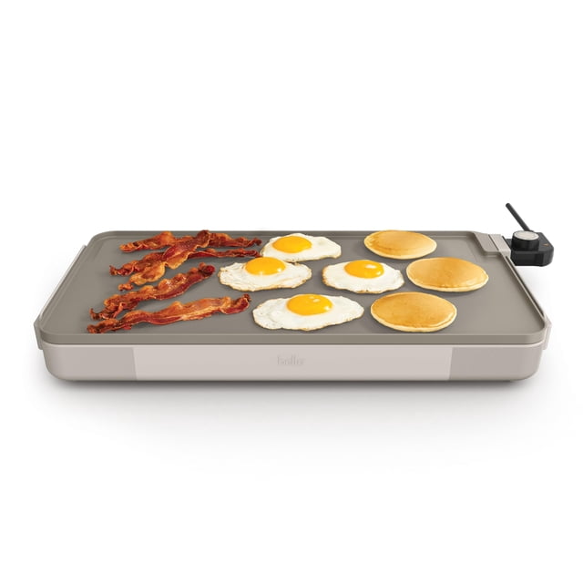 bella 12" x 22" Electric Griddle with EverGoodâ„¢ Ceramic Nonstick Coating, Removable Temperature Probe, Dishwasher-Safe Drip