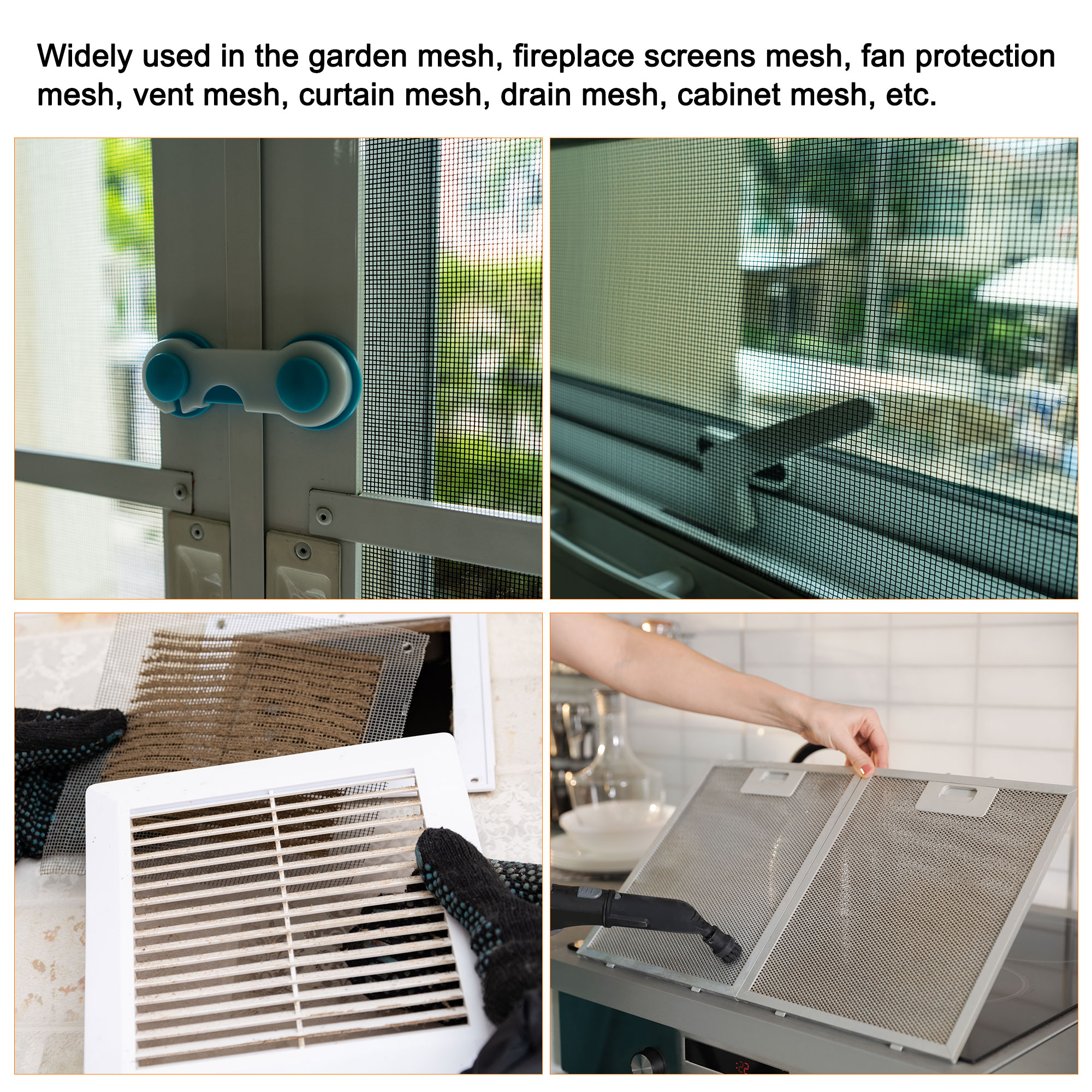 Uxcell Stainless Steel Metal Window Screen Mesh Woven Wire Mesh 24x12inch 80 Mesh Filtration Cloth for Home
