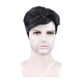 thumbnail image 2 of Komiseup Men's Short Wig Handsome And Fluffys Realistic Short Curly Wig Mature Men's Short Wig, 2 of 3