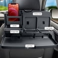 thumbnail image 3 of Neinkie Back Seat Table Hanger Design Strong Load Bearing Wear-resistant Easy to Install Stable Storage Organizer Folding Car Seat Back Organizer Tray Car Accessory, 3 of 9