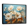 thumbnail image 2 of Designart "Serene Bouquet Of White Daisy Efflorescence II" Daisies Floater Framed Wall Decor, 2 of 5