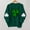 Green, variant on Herrnalise Women's St. Patrick's Day Clover Printed Tops Irish Shamrock Sweatshirt Long Sleeve Slouchy Pullover Tops Gear up for greatness for less