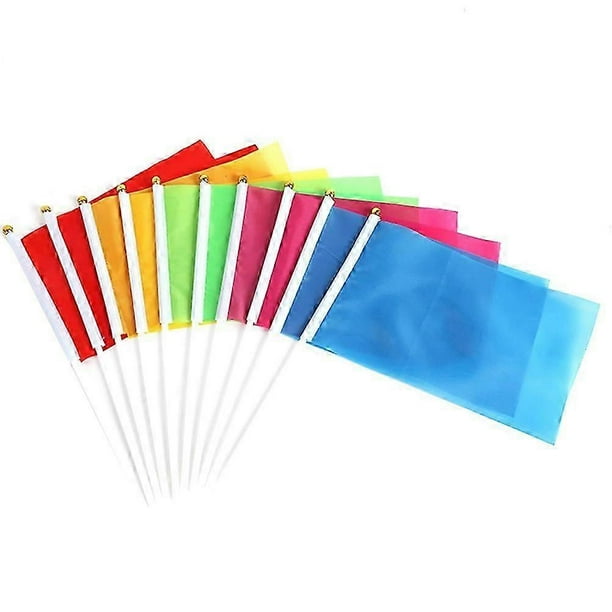 50 Pcs Aroace Flag Blue Flag Green Flag International World Flags Mini Stick Flag