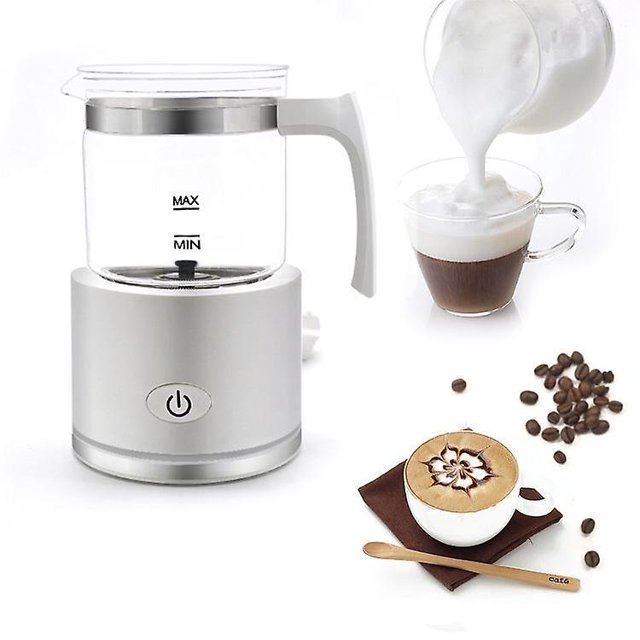 Motor De Vapor De Leche Eléctrico, Motor De Vapor De Leche Eléctrico De Acero Inoxidable, Máquina Automática De Espuma Fría Y Caliente De 500 Ml Y Calentador De Leche, Adecuado para Lattes
