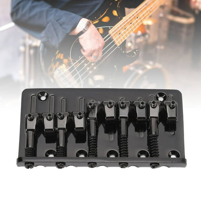 Puente Para Bajo De 5 Cuerdas, Silletas Ajustables, Alta Estabilidad Para Bajo Eléctrico, aleación De Zinc, Cromado, Pieza Para Bajo De Jazz O Instrumentos De Precisión