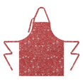 thumbnail image 2 of Red Christmas Gift and Snowflake Apron-Garden Aprons for Women with Pockets-Cotton Linen Waterproof Kitchen Cooking Gardening Aprons Adjustable for Kitchen,Cooking,BBQ and Salon 32"x27", 2 of 7