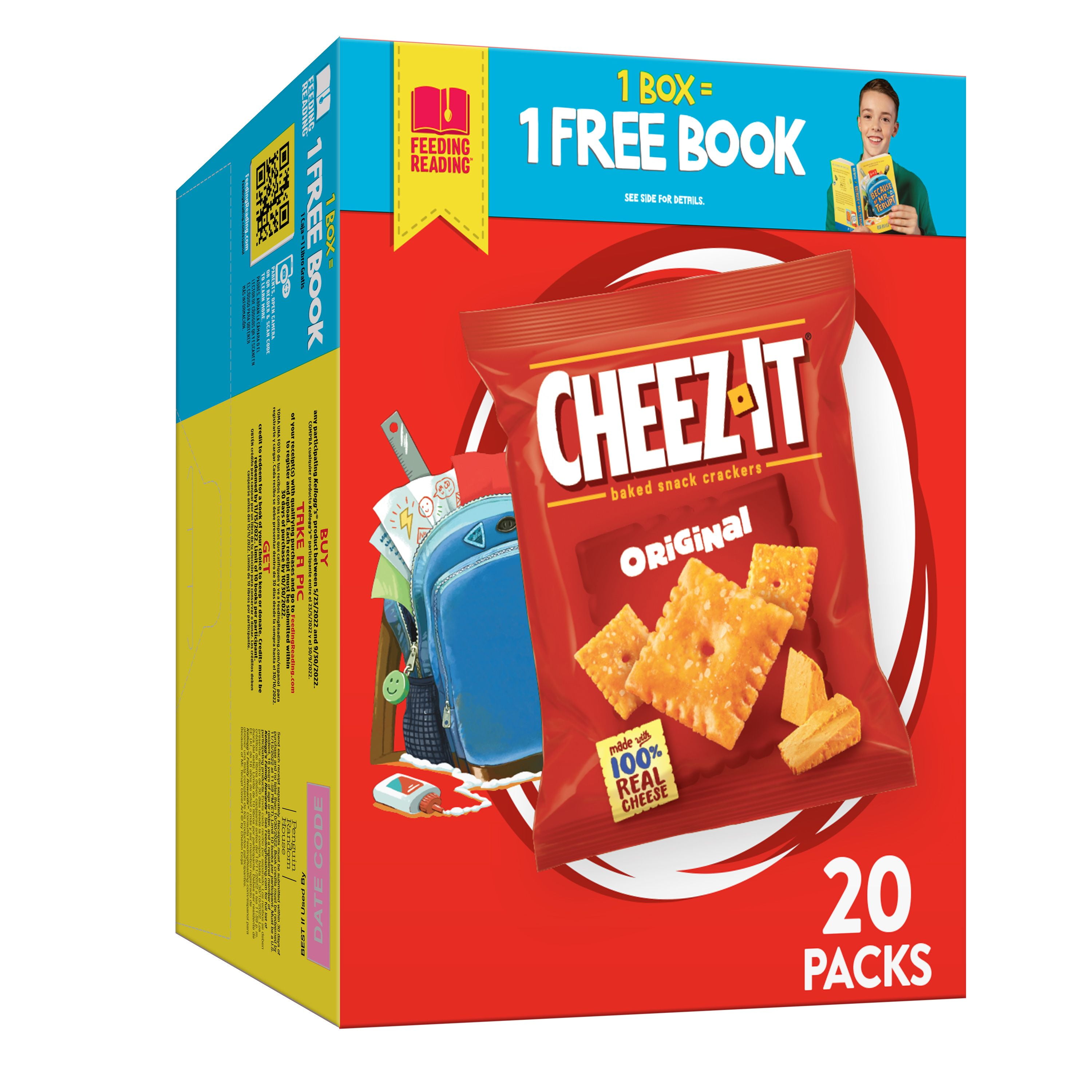 CheezIt Cheese Crackers, Original, 20 Ct, 20 Oz, Box Walmart