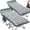 Gray Cot with 2 Sided Cushion (2 PACK), variant on Slsy 2 Pack Folding Bed Cot with 3.3 Inch 2 Sided Mattress, 75"* 28" Folding Camping Cots with Carry Bag, Portable Sleeping Cot Guest Bed