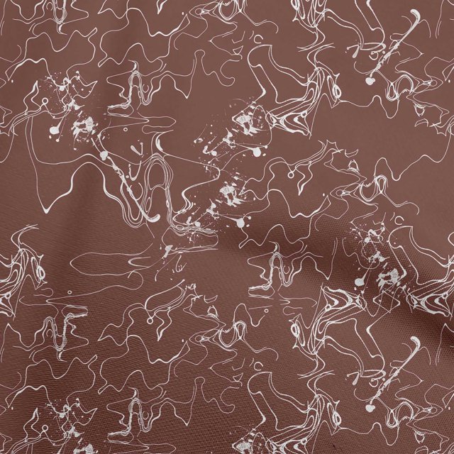 oneOone Cotton Flex Maroon Fabric Abstract Fabric For Sewing Printed Craft Fabric By The Yard 40 Inch Wide