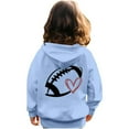 thumbnail image 5 of TAIAOJING Kids Girls Boys Bomber Jacket Zip-Up Baseball Football Heart Baby Long Sleeve Letter Printed Hoodie Zipper Up Sweatshirts Children Blouse With Pocket Lightweight Coat Windbreaker 3-4 Years, 5 of 6