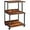 Rustic Brown, variant on Printer Stand with Storage Shelf,3 Tier Printer Table with Wheels,Printer Cart for Home Office Organization, Rolling Cart Stand for Heat Press Microwave and Mini Fridge
