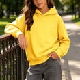 thumbnail image 5 of Crunowin Boys And Girls Hooded Sweatshirt, Fall Winter Lightweight With Pocket Kids Cozy Casual Tops Yellow 13-14 T, 5 of 5