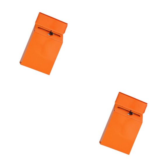 Inteprter El buzón de correos de estilo pastoral agrega una puerta rústica, resistente a la intemperie, con elementos resistentes a la Naranja 2Conjunto