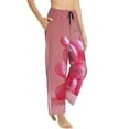 thumbnail image 6 of Salouo Pink Balloon Puppy Art Print Women's Pajama Pants Casual Loose Sweatpants PJs Flowy Pants Drawstring Palazzo for Women Wide Leg Pants Lounge Pajama -Large, 6 of 8