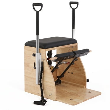 Pilates Chair, Split-Pedal Stability Combo Chair with Handles, Pilates Reformer Machine, Strength-Training Tool, Pro Yoga Chair Pilates Machines for Home Use Studio & Gym Workout