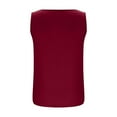 thumbnail image 6 of ITSAME Women's Plus Size Tank Tops, Soft Breathable Lace Sexy Crewneck Sleevless Summer Casual Dressy Blouse Wine L, 6 of 7