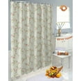 thumbnail image 5 of Vintage Rustic Floral Light Pink Roses Leaves Sage Green Shower Curtain Set ，Waterproof Fabric Shower Curtains Shower Curtains for Bathroom,Bathroom Decor 72"x72", 5 of 7